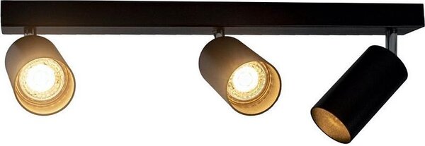 Plafoniera 3 LED-uri, soclu GU10, putere 35W, negru mat