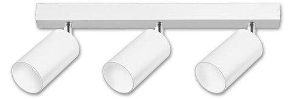 Plafoniera de tavan, 3 LED-uri, unghi reglabil, IP20, soclu GU10, alb