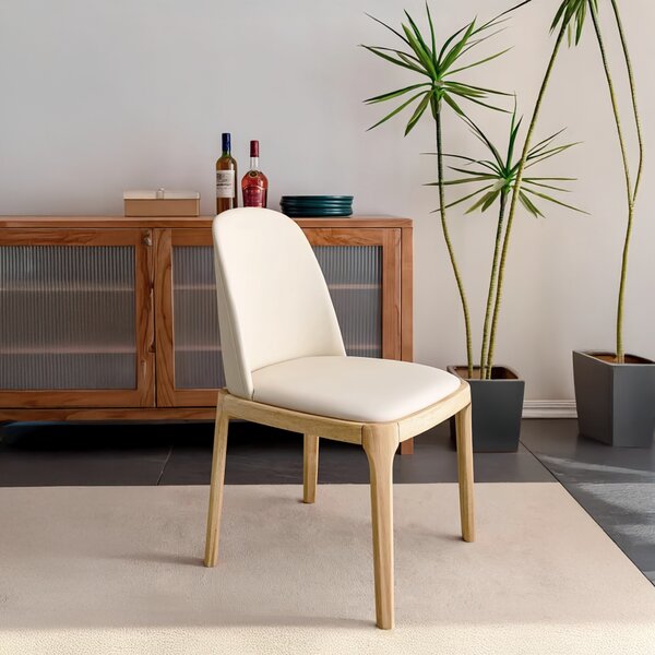 KONDELA Scaun de sufragerie, natural/bej, piele ecologică, ZENTRA