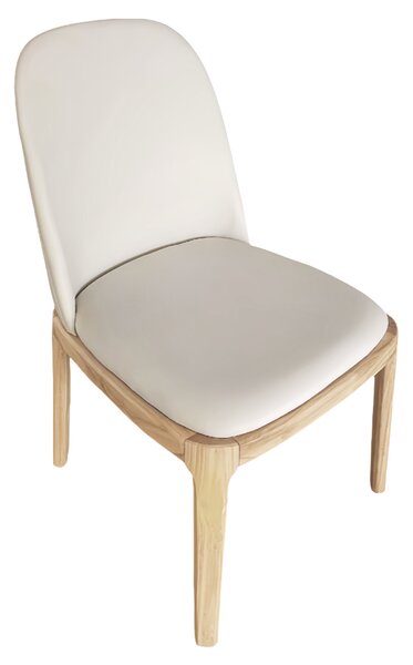 KONDELA Scaun de sufragerie, natural/bej, piele ecologică, ZENTRA