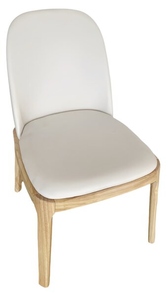 KONDELA Scaun de sufragerie, natural/bej, piele ecologică, ZENTRA