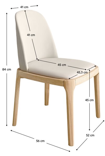 KONDELA Scaun de sufragerie, natural/bej, piele ecologică, ZENTRA