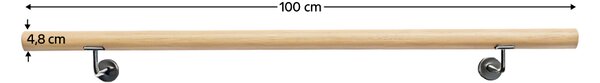 KONDELA Bară/balustradă, lemn masiv, natural, 100 cm, MANEL TYP 1