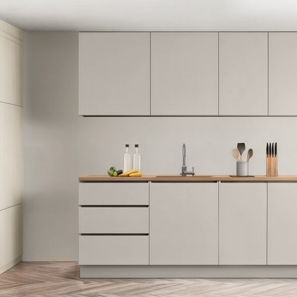 KONDELA Mobilier de bucătărie, 2 m, caşmir, ASTI