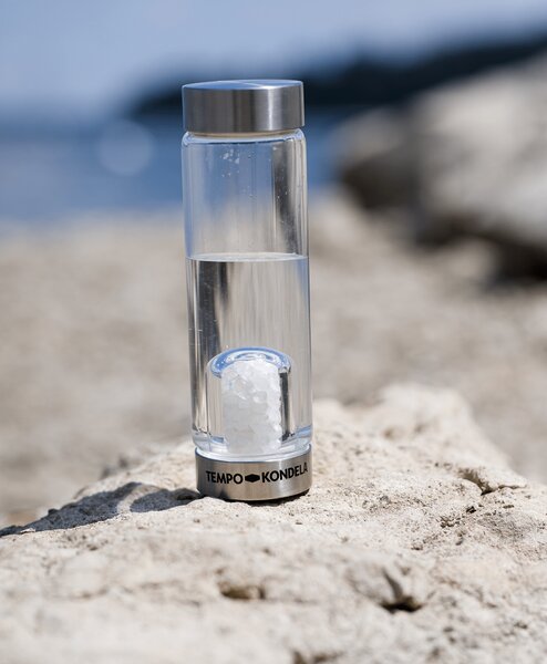 TEMPO-KONDELA CRYSTAL, flacon de sticlă cu cuarţ, 500 ml