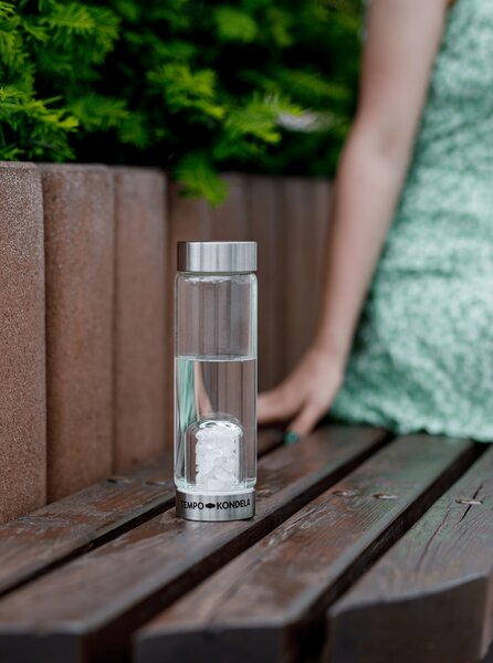 TEMPO-KONDELA CRYSTAL, flacon de sticlă cu cuarţ, 500 ml
