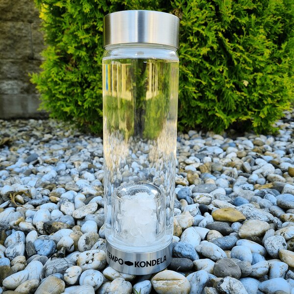 TEMPO-KONDELA CRYSTAL, flacon de sticlă cu cuarţ, 500 ml