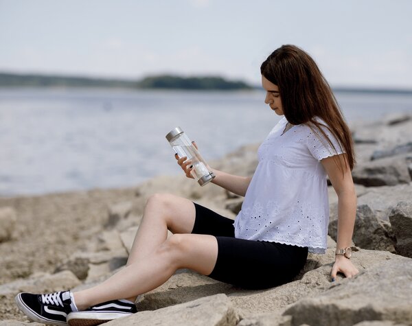 TEMPO-KONDELA CRYSTAL, flacon de sticlă cu cuarţ, 500 ml