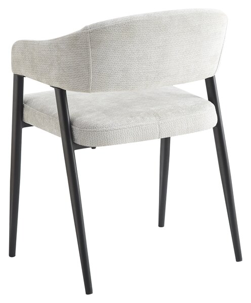 KONDELA Fotoliu de sufragerie design, gri deschis/negru, NIZAR TYP 2