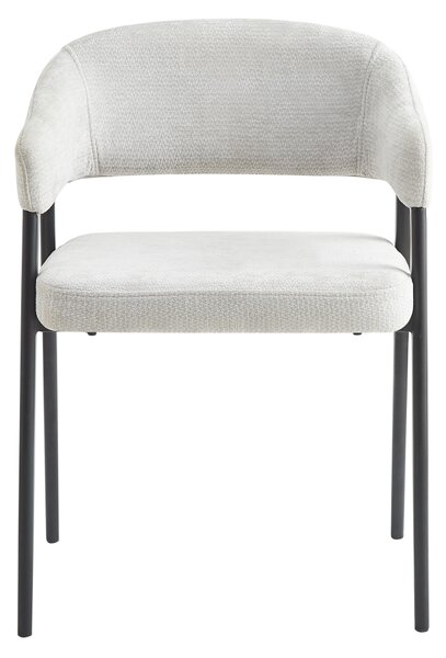 KONDELA Fotoliu de sufragerie design, gri deschis/negru, NIZAR TYP 2