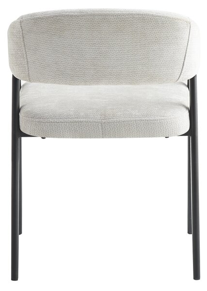 KONDELA Fotoliu de sufragerie design, gri deschis/negru, NIZAR TYP 2