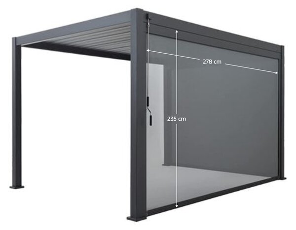 KONDELA Paravan pentru pergolă bioclimatică, antracit, LOVA