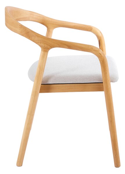 KONDELA Scaun, lemn masiv, natural/gri, TOROL