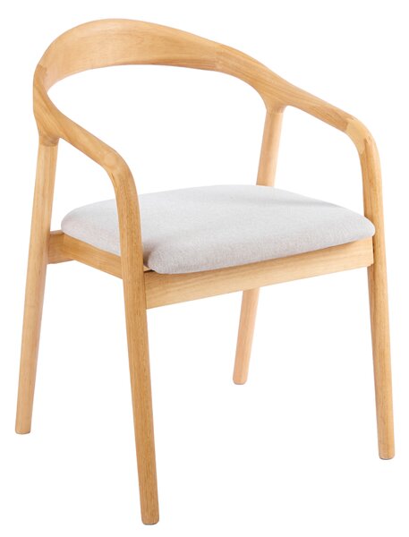 KONDELA Scaun, lemn masiv, natural/gri, TOROL