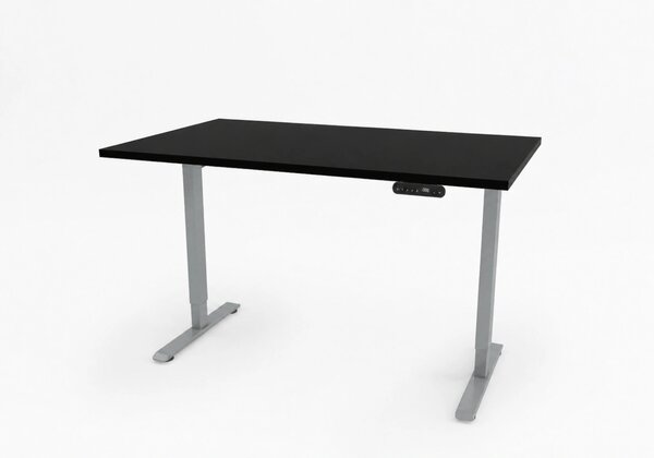 Birou reglabil electric Aluminium TerrA6 Light 2026 - culoare Aluminiu/Gri, 2 motoare, 2 Trepte de inaltime, inaltime 72-115 cm, senzor de coliziune