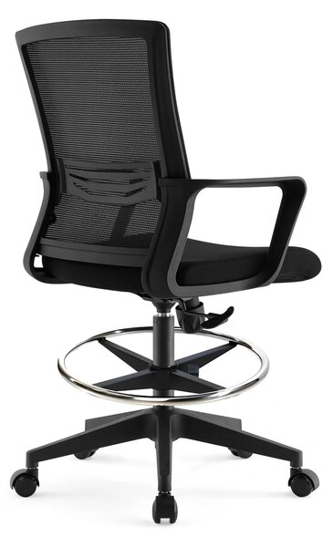 ErgoDynamic Emma Black scaun inalt de birou cu suport picioare si roti cu franare la presiune!!