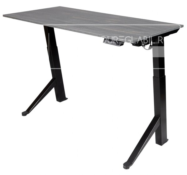 Birou reglabil electric TerrA2Y Black-cadru in Y / profil cadru negru
