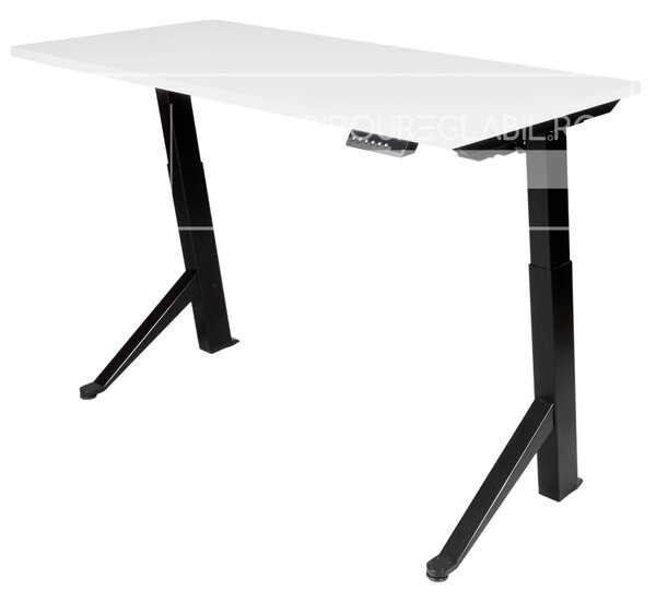 Birou reglabil electric TerrA2Y Black-cadru in Y / profil cadru negru