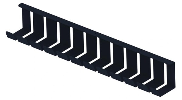 Tavita cabluri sub birou- Easy 80 cm -White/Black - metalica