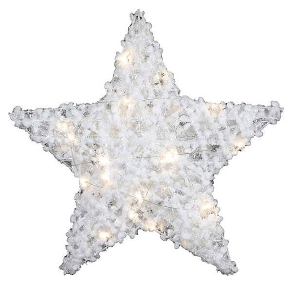 Decoratiune de Craciun stea FROSTELLE cu iluminare LED 38 cm, alba