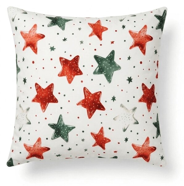 Husa pentru perna din microfibra COLORFUL STARS 45x45 cm, colorat