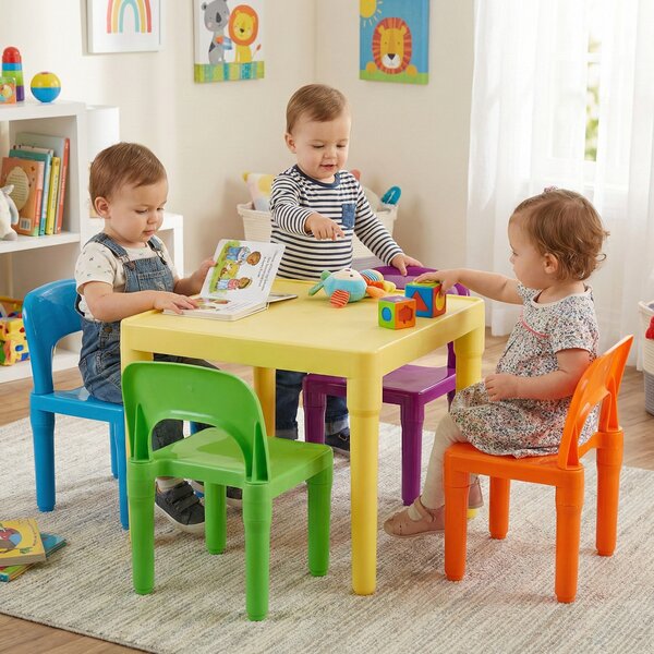 KONDELA Set pentru copii 1 + 4, multicolor, ZILBO