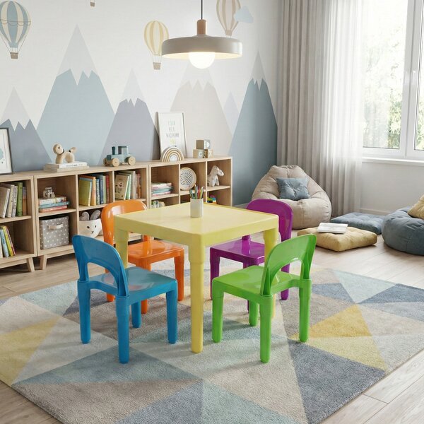 KONDELA Set pentru copii 1 + 4, multicolor, ZILBO