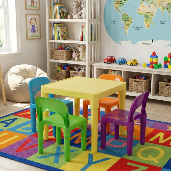 KONDELA Set pentru copii 1 + 4, multicolor, ZILBO