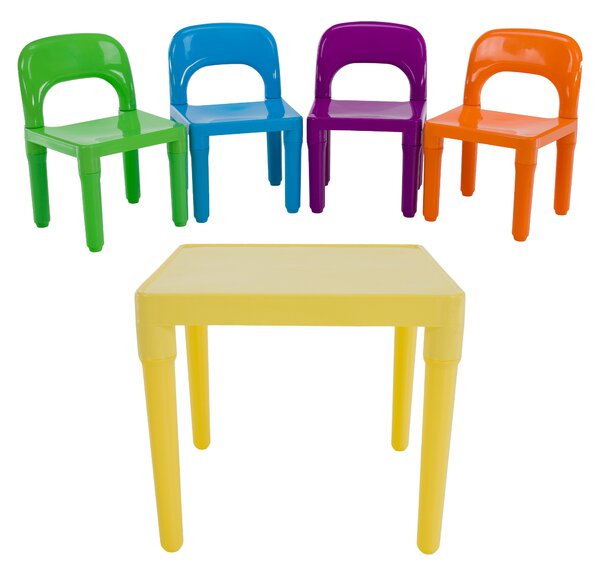 KONDELA Set pentru copii 1 + 4, multicolor, ZILBO