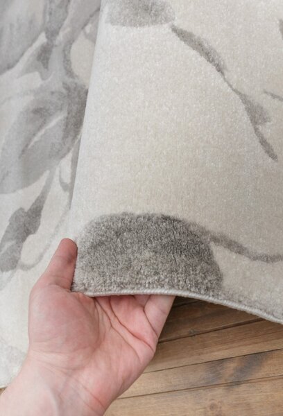 Covor Floral Living Dormitor, Model Opus 54208 760, Gri 80x150