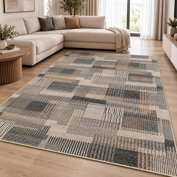 Covor Anny 33038 165, Model Living Dormitor, Bej 155x230