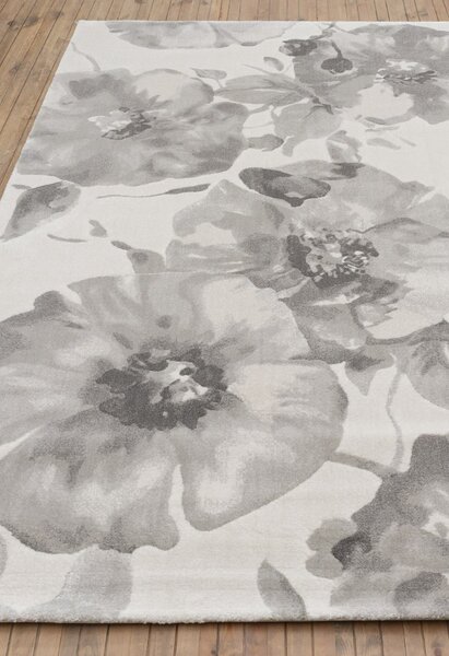Covor Floral Living Dormitor, Model Opus 54208 760, Gri 80x150