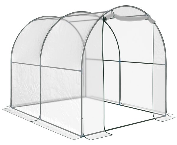 Outsunny Seră de Grădină Tip Tunel, Spațioasă, din PVC, Protecție UV, 250x200x200 cm | Aosom Romania