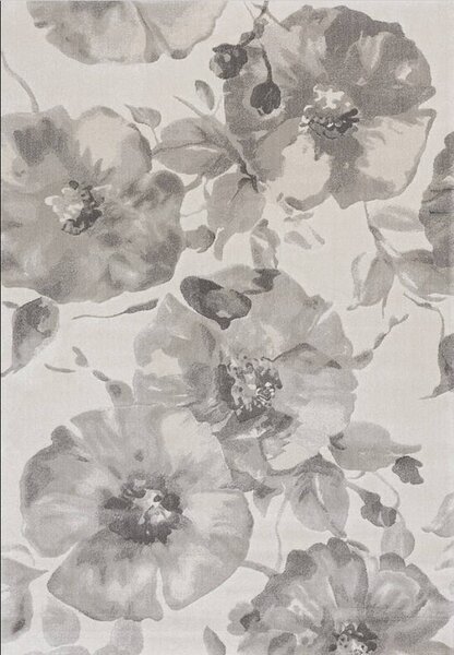 Covor Floral Living Dormitor, Model Opus 54208 760, Gri 80x150