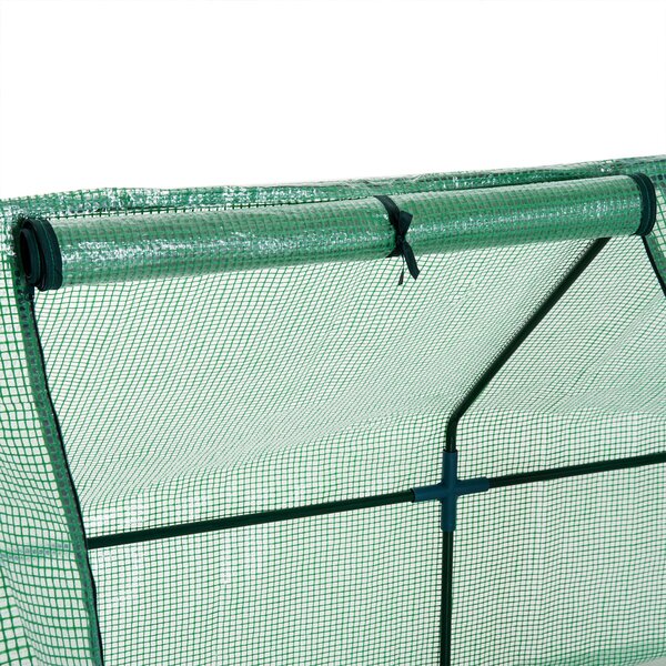 Outsunny sera gradina cu prelata, 270x90x90cm, verde | Aosom Romania