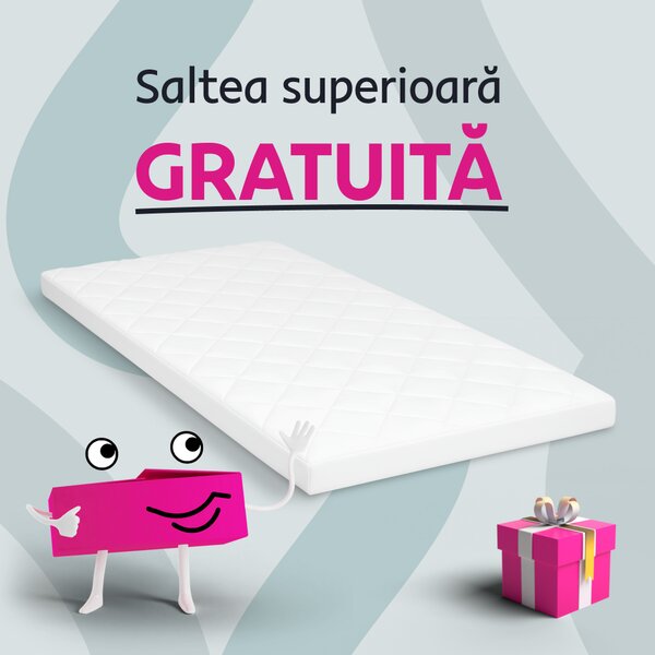 KONDELA Pat electric reglabil, cu arcuri, gri, 120x200, GERONA NEW