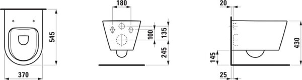 Laufen Kartell set vas și capac agăţat alb H8663300000001