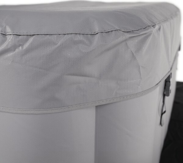 KONDELA Cada cu hidromasaj gonflabil, gri/alb, 2-4 pers., 600 l, KAMINO NEW TYP 3