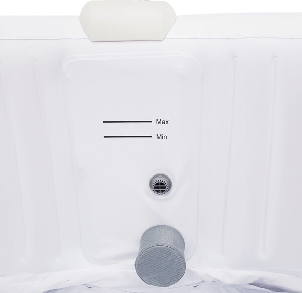KONDELA Cada cu hidromasaj gonflabil, gri/alb, 2-4 pers., 600 l, KAMINO NEW TYP 3