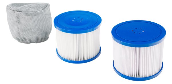KONDELA Cada cu hidromasaj gonflabil, gri/alb, 2-4 pers., 600 l, KAMINO NEW TYP 3