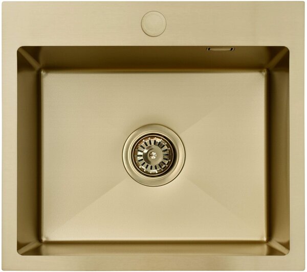 Ruvetti Look chiuveta din otel 50x45 cm auriu 5003L_PVD_CH50_W