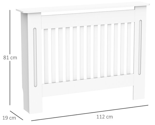 HOMCOM masca de calorifer, din lemn MDF, 112x19x81cm, alb | AOSOM RO
