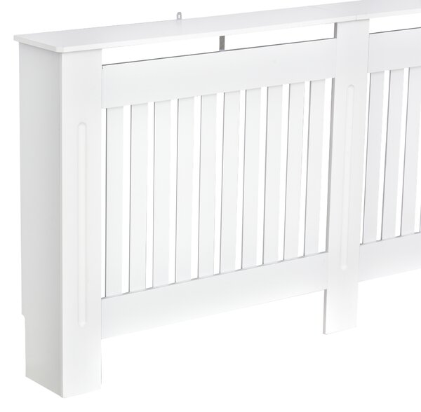 HOMCOM Carcasă Modernă pentru Calorifer din MDF Stratificat, Carcasă Calorifer pentru Casă și Birou, 172x19x81 cm, Alb | Aosom Romania