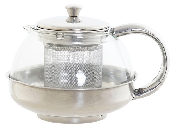 Ceainic cu infuzor Modern din sticla, argintiu, 600 ml