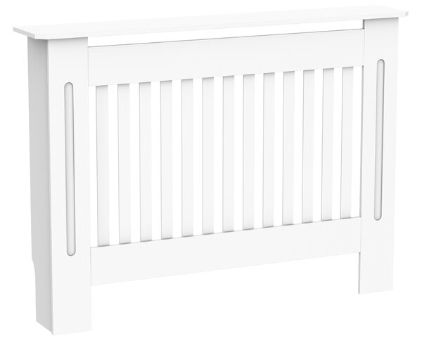 HOMCOM masca de calorifer, din lemn MDF, 112x19x81cm, alb | AOSOM RO
