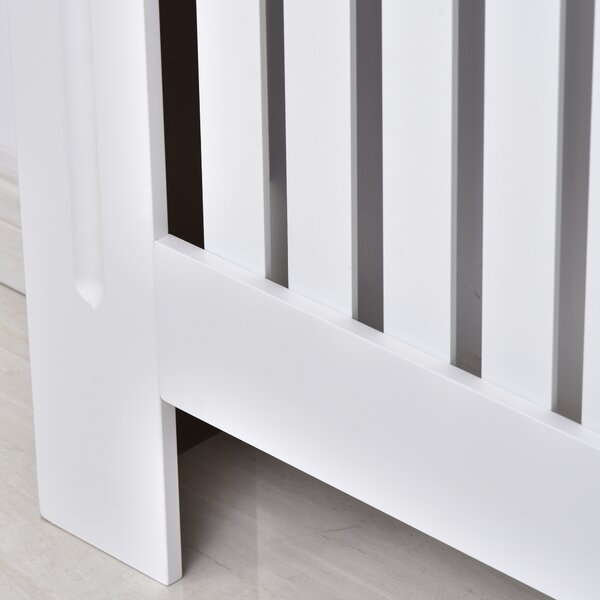 HOMCOM masca de calorifer, din lemn MDF, 112x19x81cm, alb | AOSOM RO