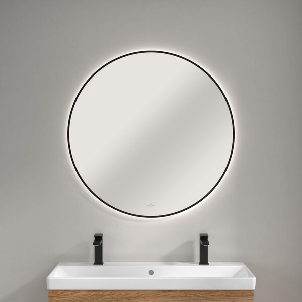 Villeroy & Boch oglindă 90x90 cm rotund cu iluminare negru A4899000