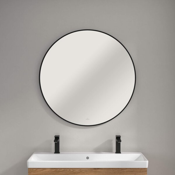 Villeroy & Boch oglindă 90x90 cm rotund cu iluminare negru A4899000