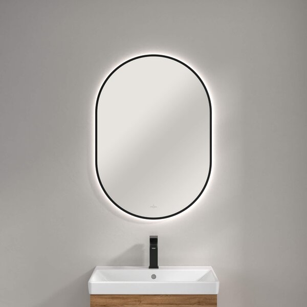 Villeroy & Boch oglindă 60x85 cm oval cu iluminare negru A4876000