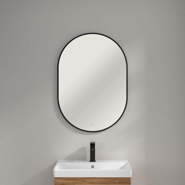 Villeroy & Boch oglindă 60x85 cm oval cu iluminare negru A4876000